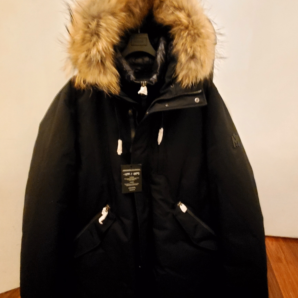 Mackage Quincy Men's Parka - Black - Size 46